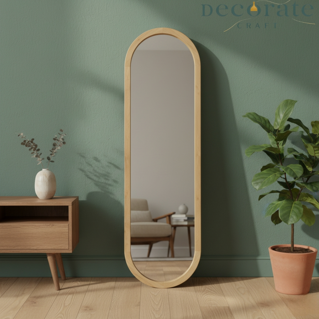 Stunning Solid Mahogany Floor Mirror