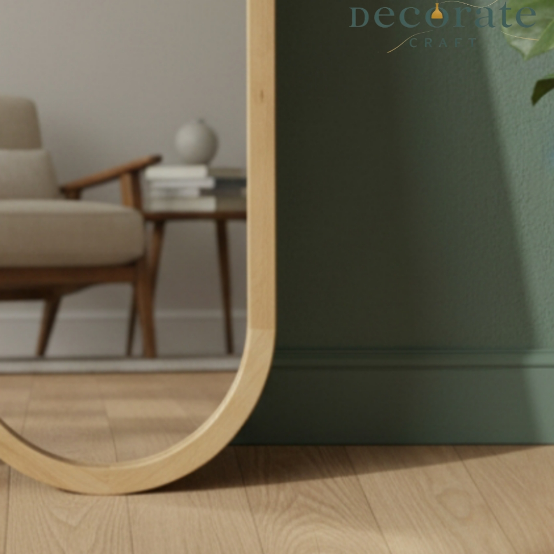 Stunning Solid Mahogany Floor Mirror - Image 2