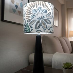Premium Printed Mahogany Table Lamp